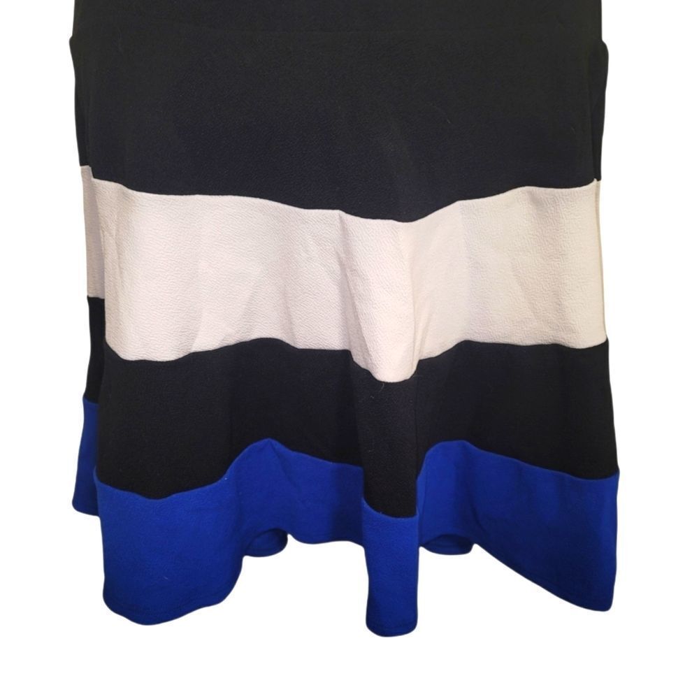 Fig & Blu xl 14 16 black white blue colorblock a line mini skirt ⭐